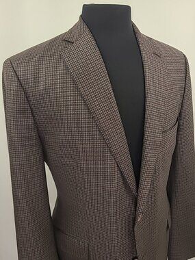 J. Hilburn Super 110'S Wool 2 Button Sports Coat Blazer 44R